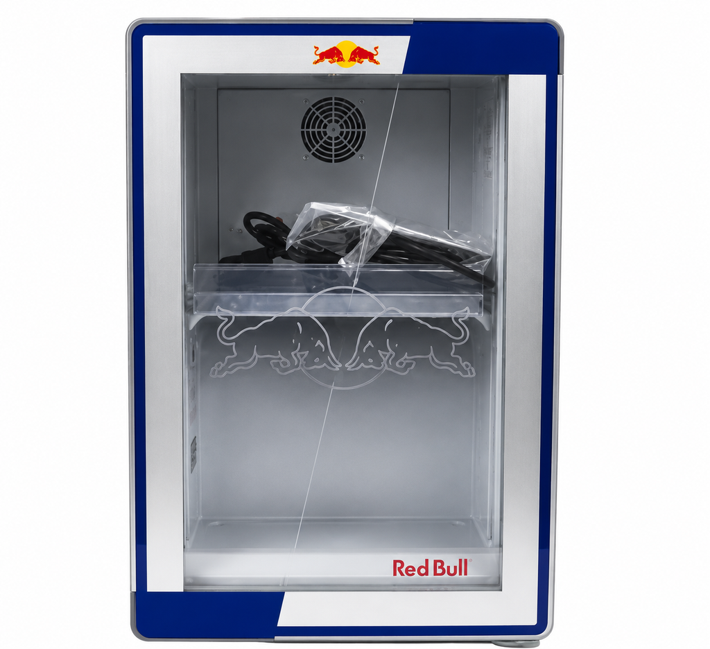 Red Bull Mini-Kühlschrank + 24 Dosen gratis