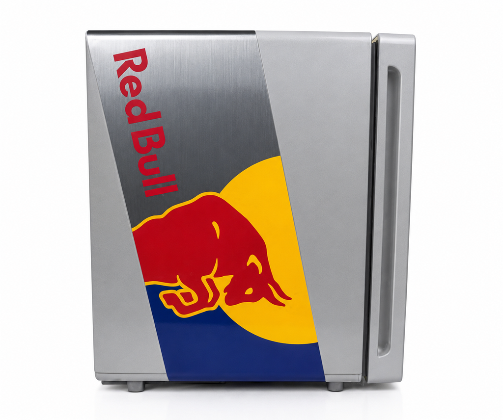 Red Bull Mini-Kühlschrank + 24 Dosen gratis